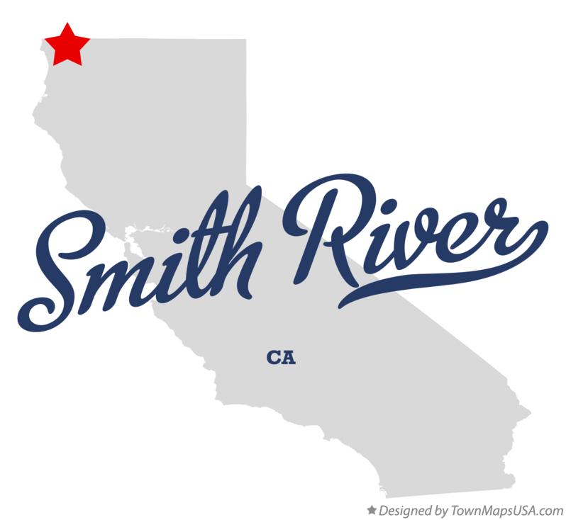 Map of Smith River California CA