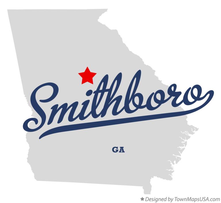 Map of Smithboro Georgia GA