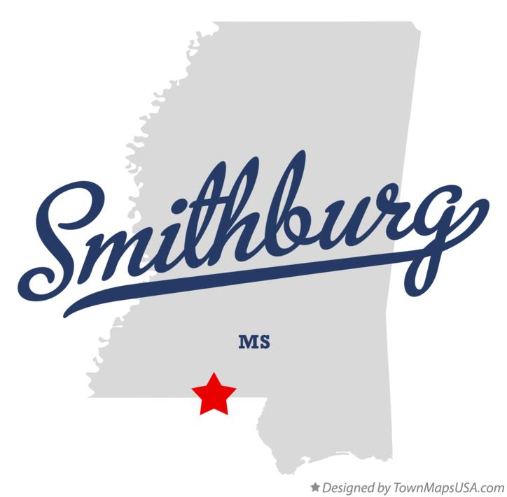 Map of Smithburg Mississippi MS