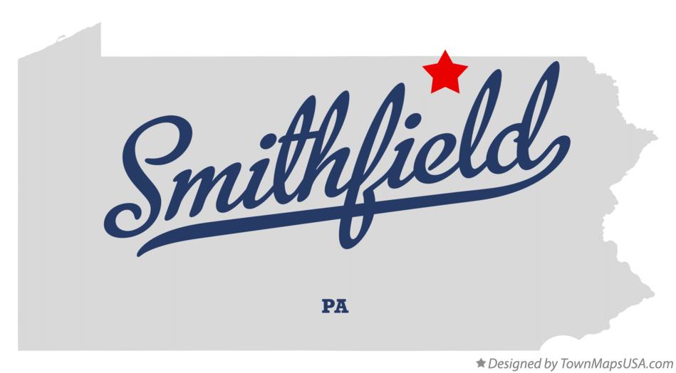 Map of Smithfield Pennsylvania PA