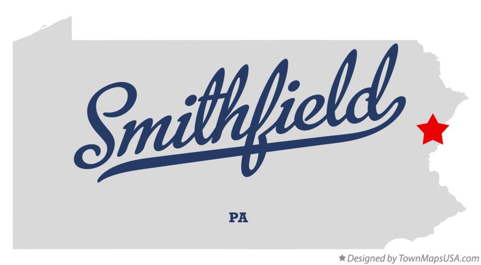 Map of Smithfield Pennsylvania PA