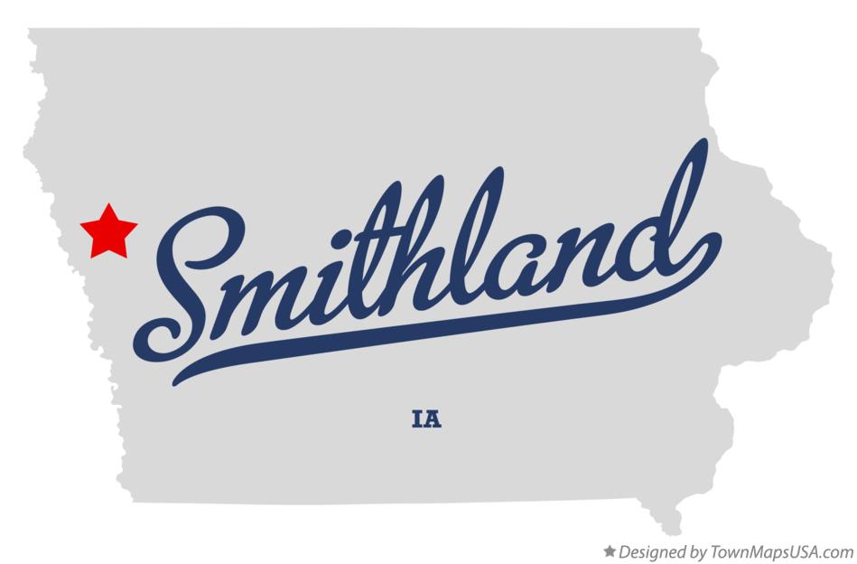 Map of Smithland Iowa IA