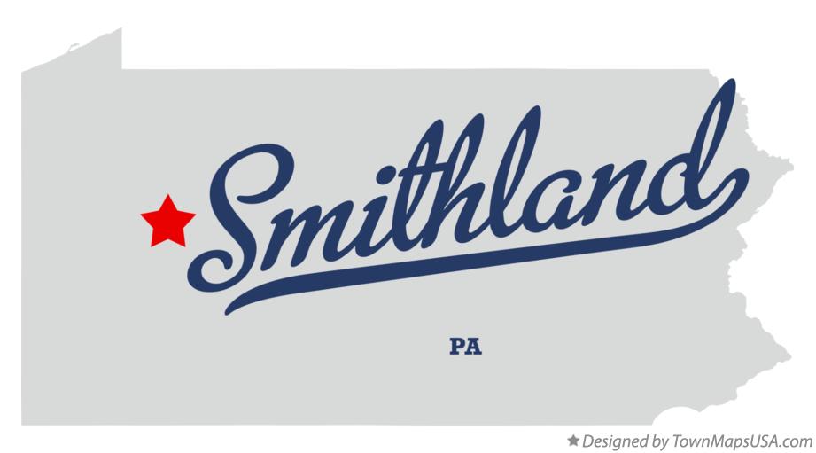 Map of Smithland Pennsylvania PA