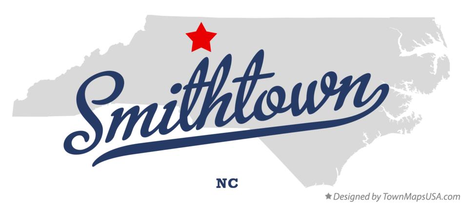 Map of Smithtown North Carolina NC