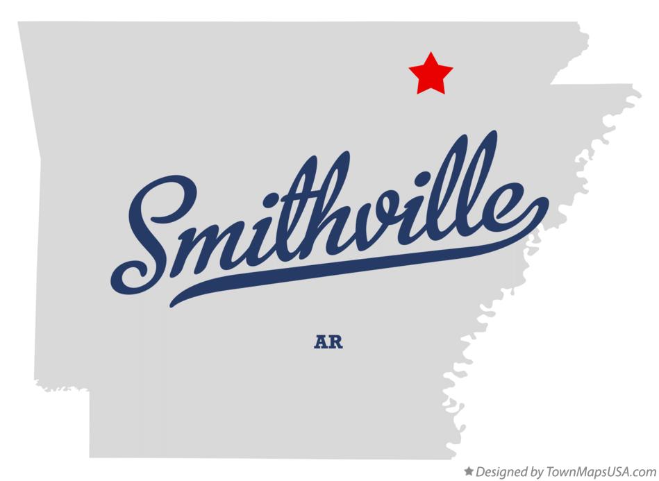 Map of Smithville Arkansas AR