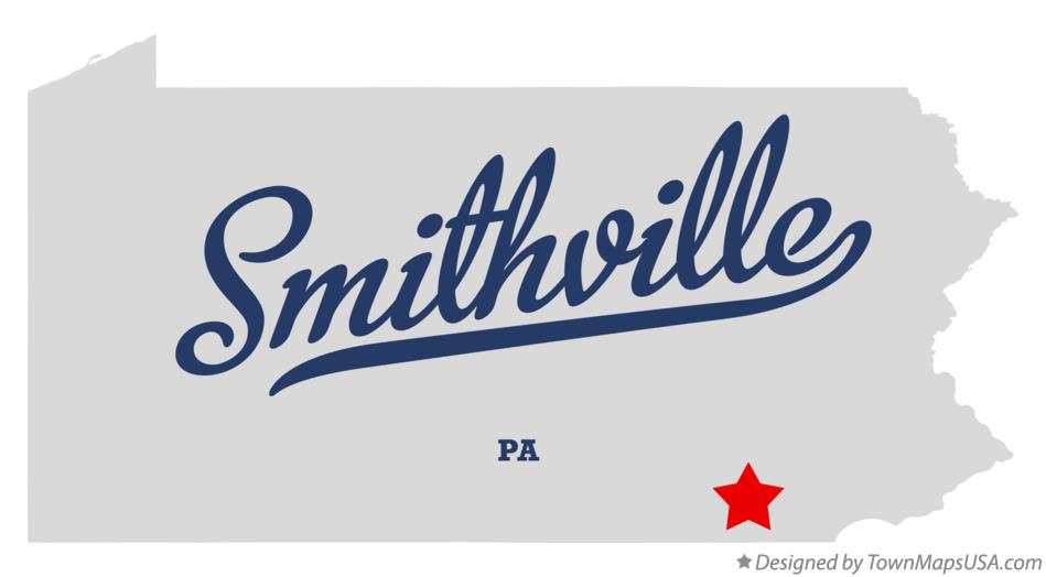 Map of Smithville Pennsylvania PA