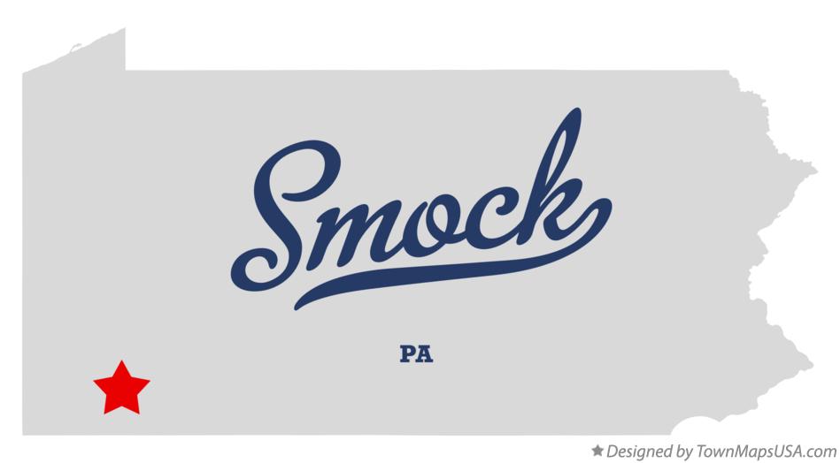 Map of Smock Pennsylvania PA