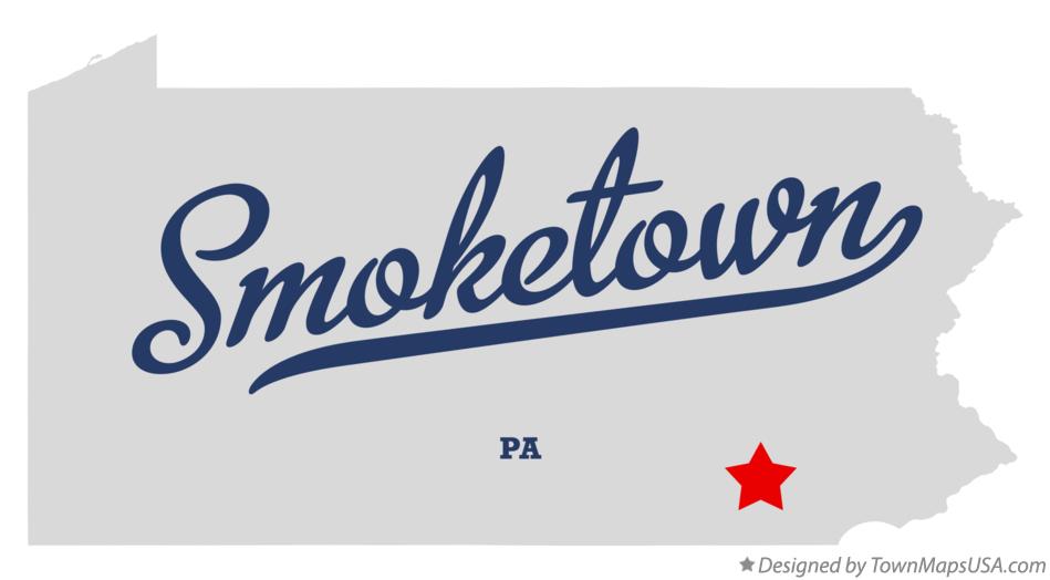 Map of Smoketown Pennsylvania PA