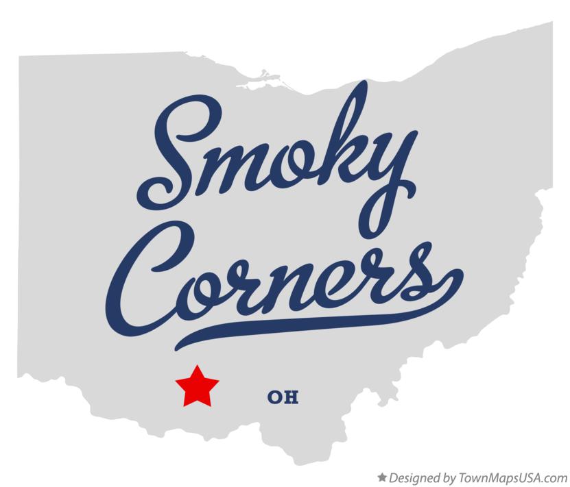 Map of Smoky Corners Ohio OH