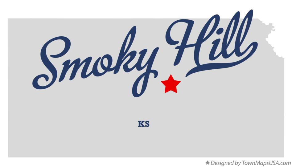 Map of Smoky Hill Kansas KS