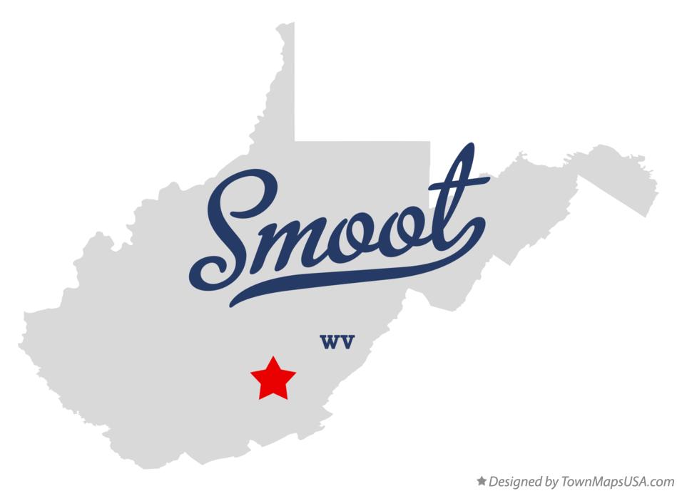 Map of Smoot West Virginia WV