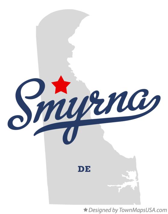 Map of Smyrna Delaware DE