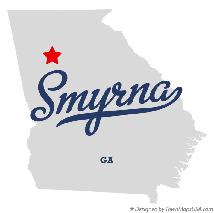 Map of Smyrna Georgia GA
