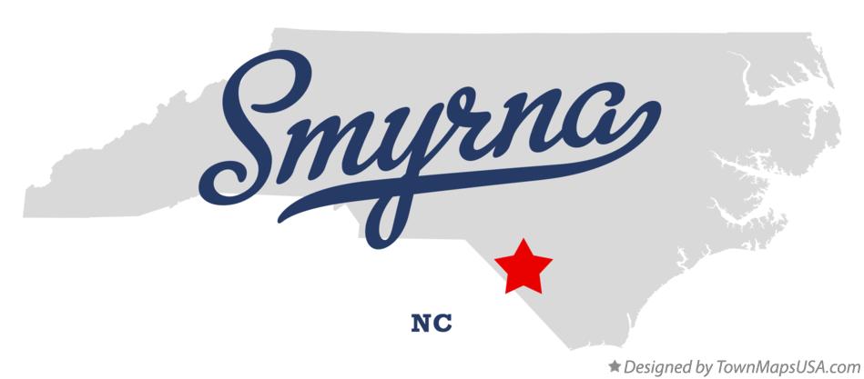 Map of Smyrna North Carolina NC