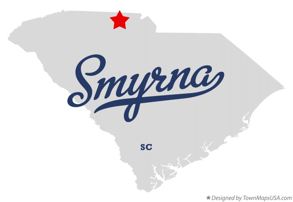 Map of Smyrna South Carolina SC