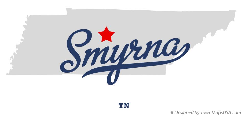 Map of Smyrna Tennessee TN