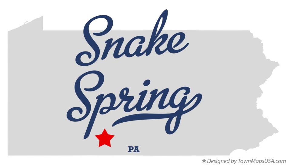 Map of Snake Spring Pennsylvania PA