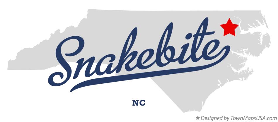 Map of Snakebite North Carolina NC