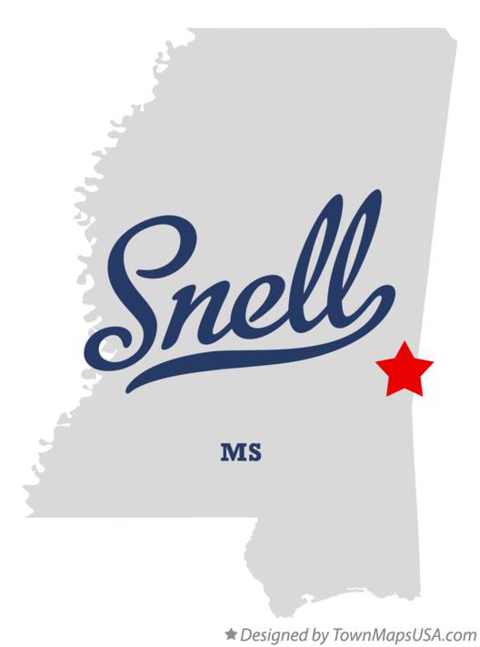 Map of Snell Mississippi MS
