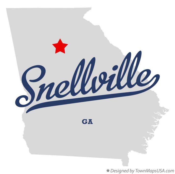 Map of Snellville Georgia GA