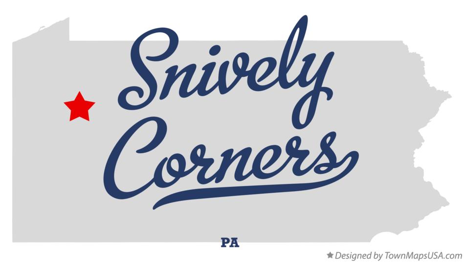 Map of Snively Corners Pennsylvania PA