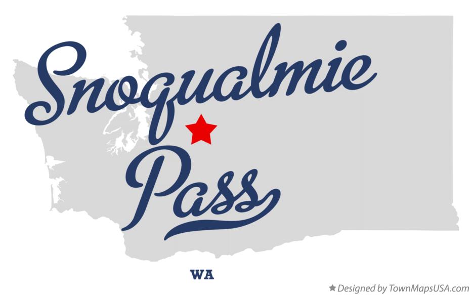Map of Snoqualmie Pass Washington WA