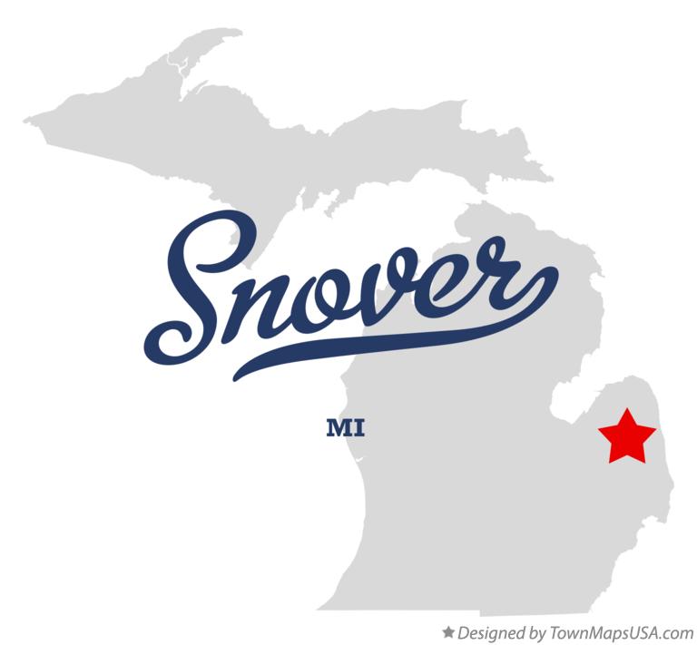 Map of Snover Michigan MI