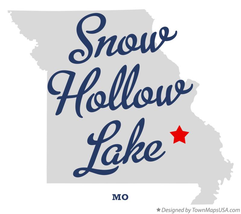 Map of Snow Hollow Lake Missouri MO