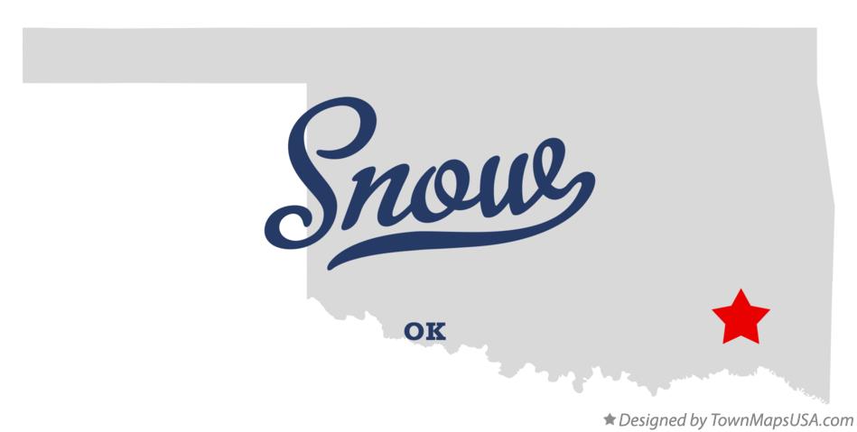 Map of Snow Oklahoma OK