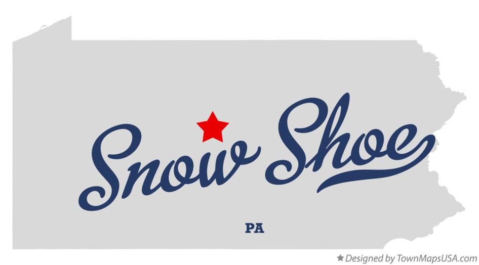 Map of Snow Shoe Pennsylvania PA