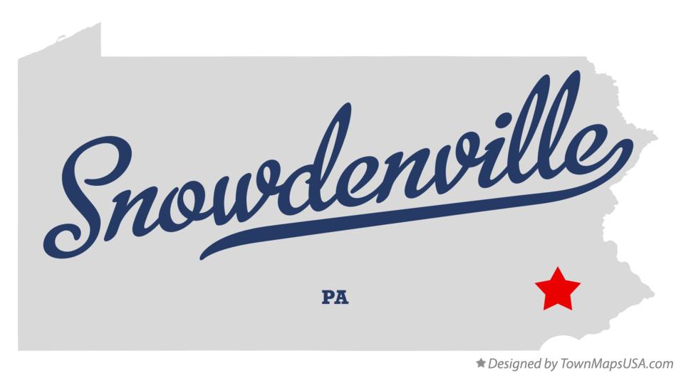 Map of Snowdenville Pennsylvania PA
