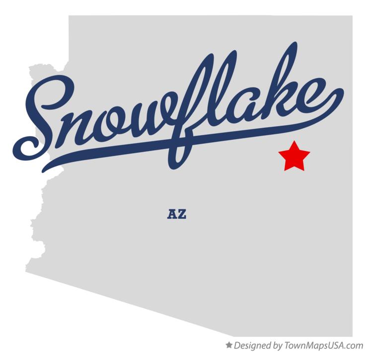 Map of Snowflake Arizona AZ