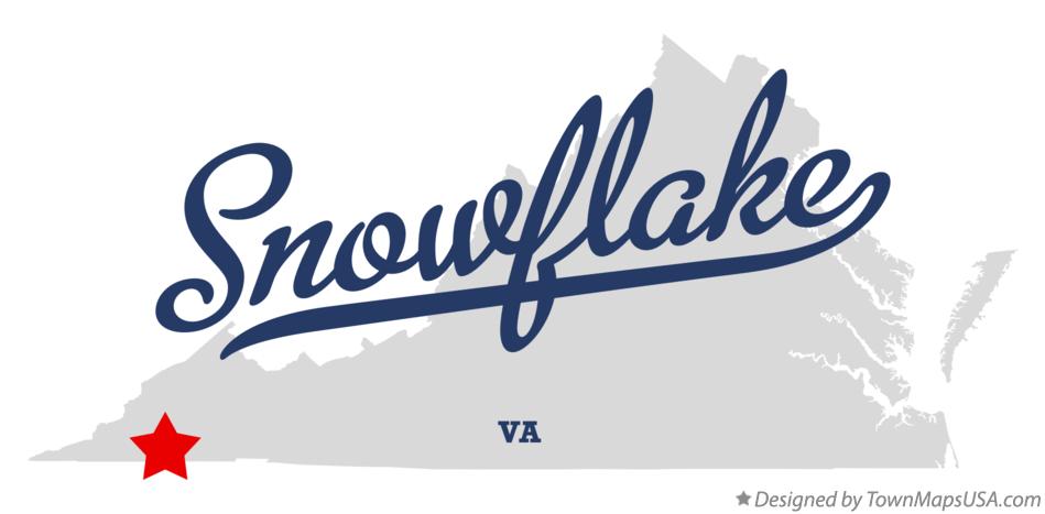 Map of Snowflake Virginia VA