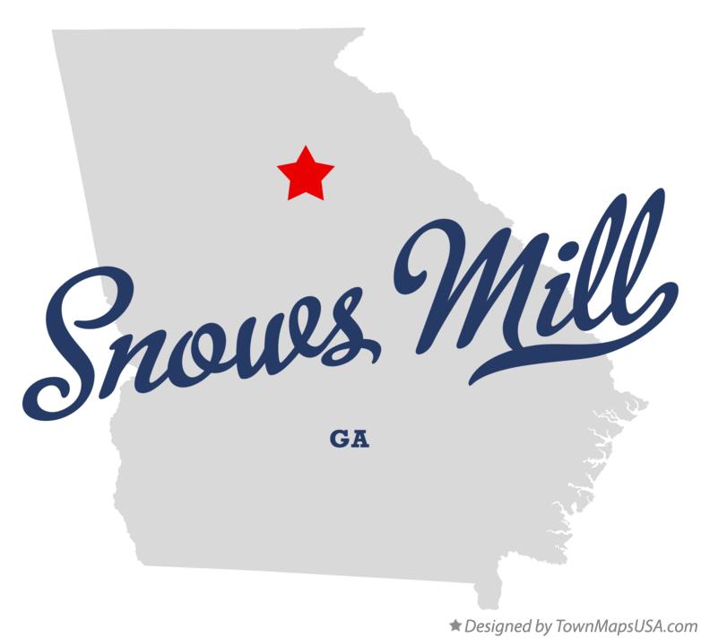 Map of Snows Mill Georgia GA