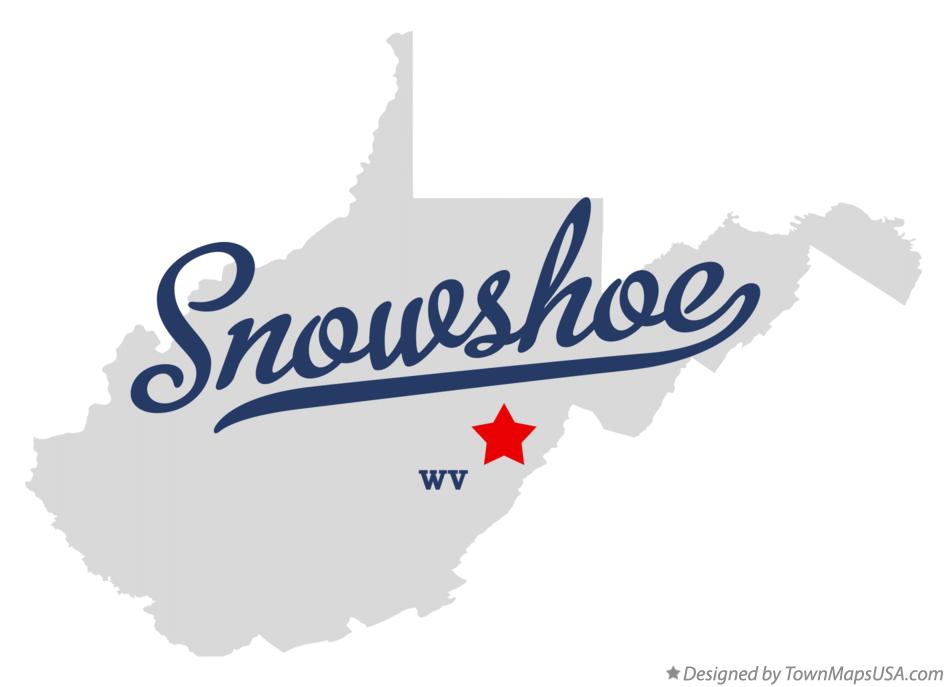 Map of Snowshoe West Virginia WV