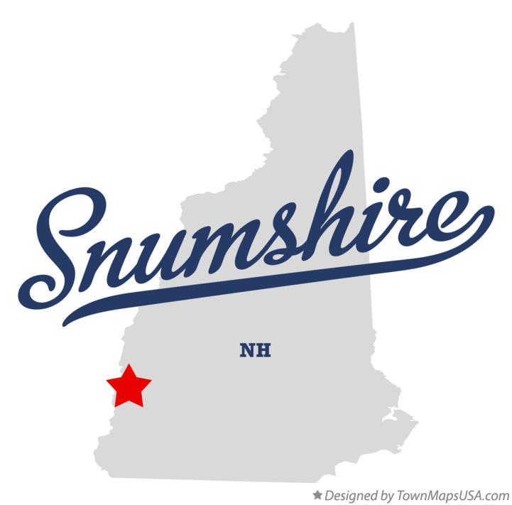 Map of Snumshire New Hampshire NH