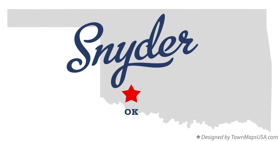 Map of Snyder Oklahoma OK