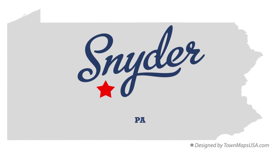Map of Snyder Pennsylvania PA