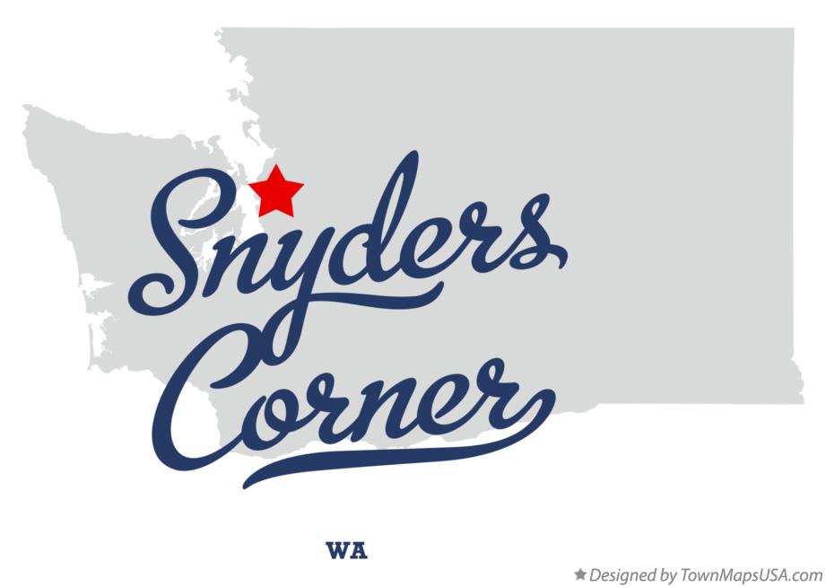 Map of Snyders Corner Washington WA