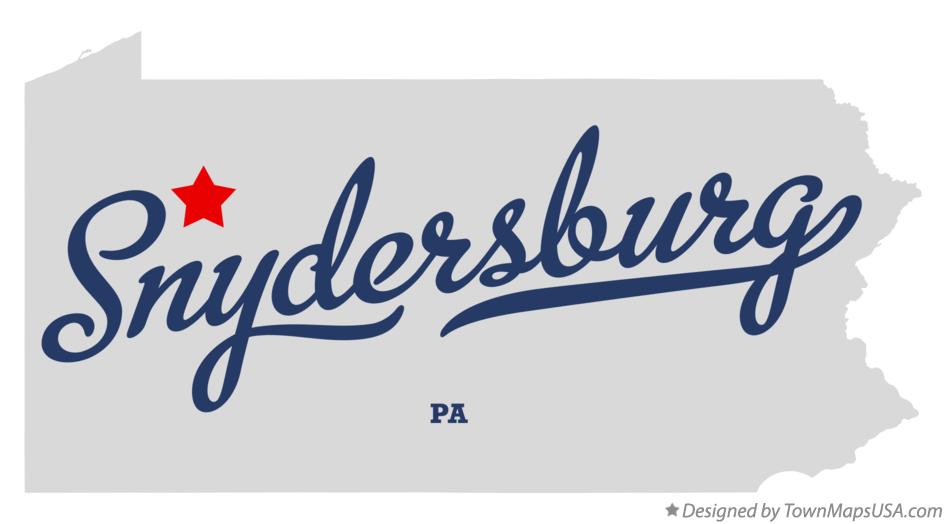 Map of Snydersburg Pennsylvania PA