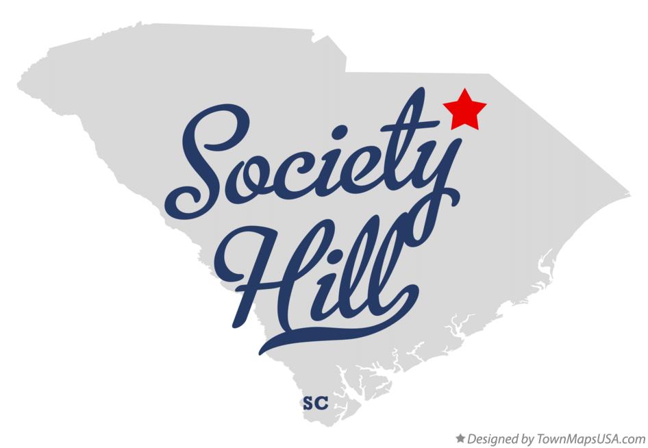 Map of Society Hill South Carolina SC