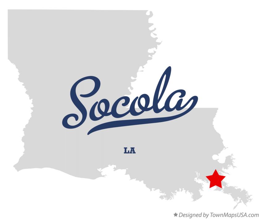 Map of Socola Louisiana LA