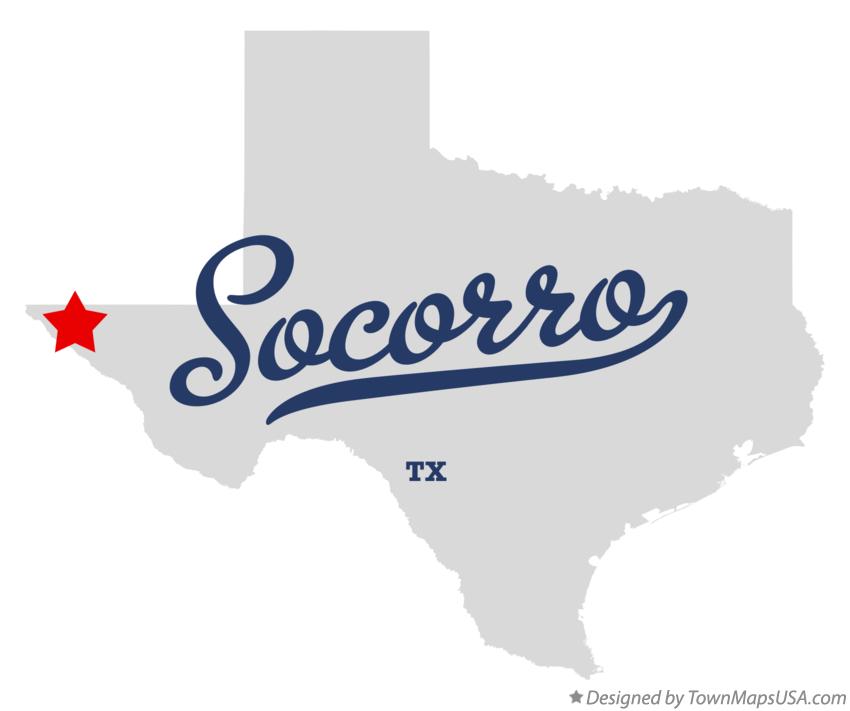 Map of Socorro Texas TX