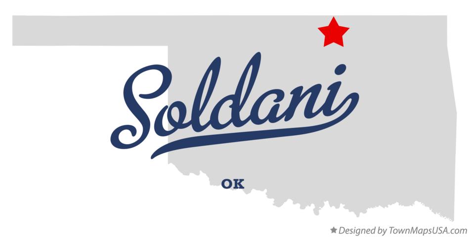 Map of Soldani Oklahoma OK