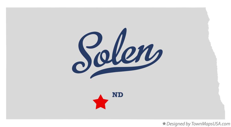 Map of Solen North Dakota ND