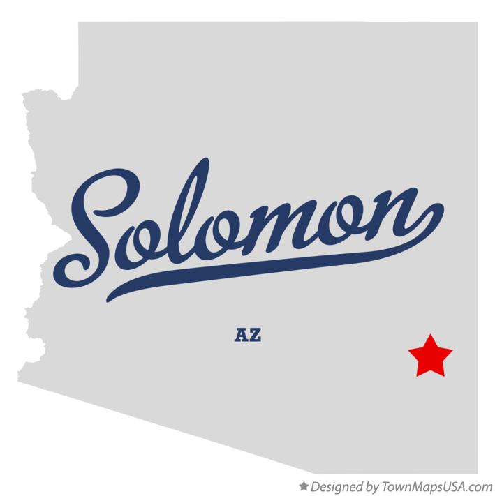 Map of Solomon Arizona AZ