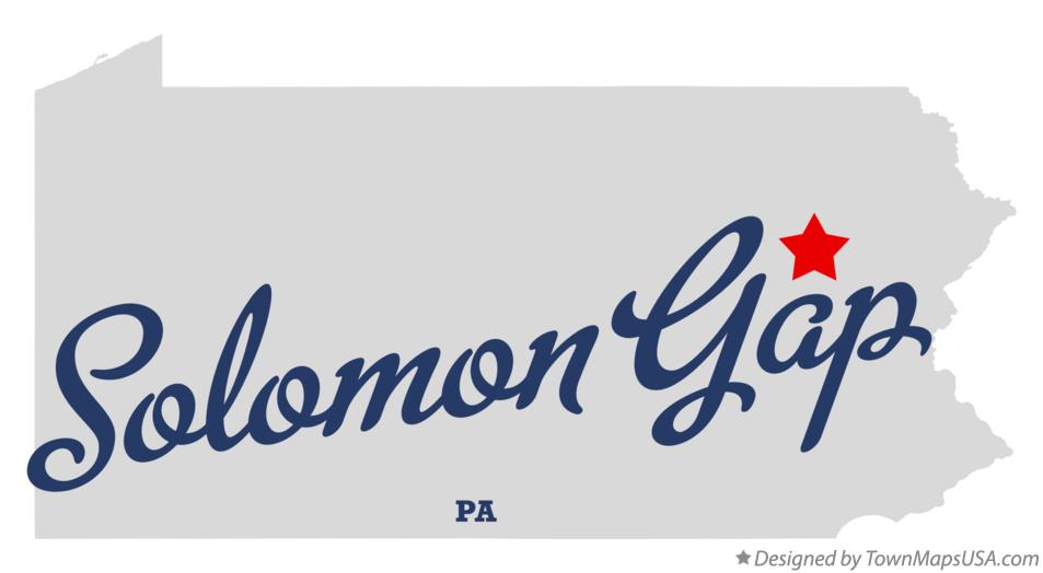 Map of Solomon Gap Pennsylvania PA