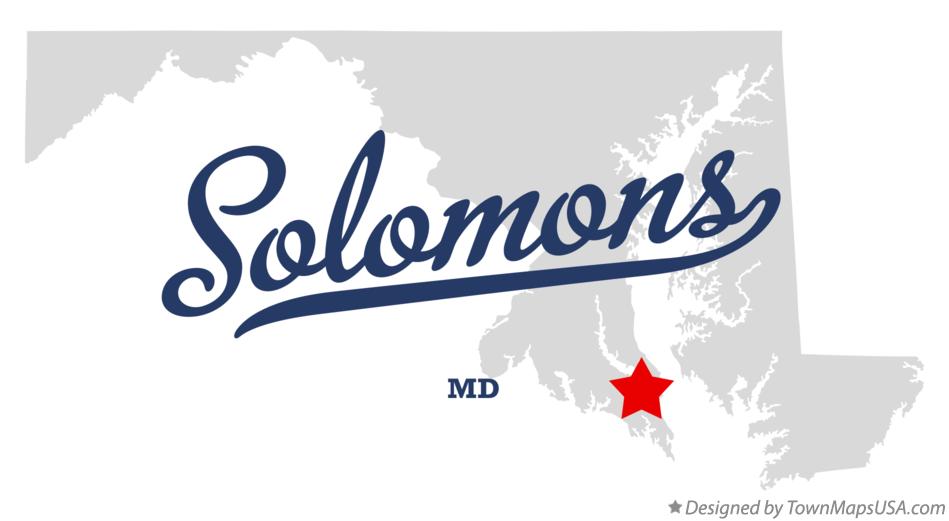 Map of Solomons Maryland MD
