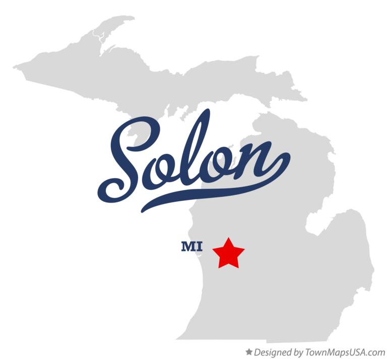 Map of Solon Michigan MI