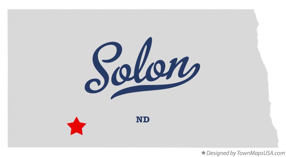 Map of Solon North Dakota ND